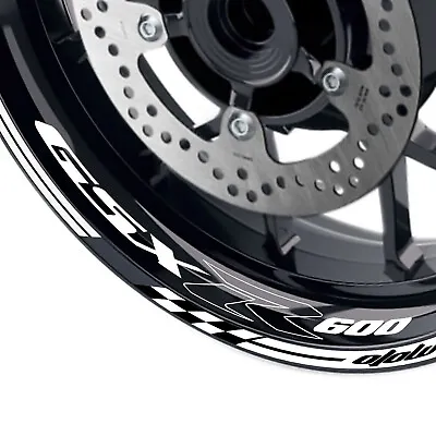 For Suzuki GSXR 600 92-20 19 WHITE Rim Wheel Sticker Decal Tape 17 Inch AA02 • $29.31