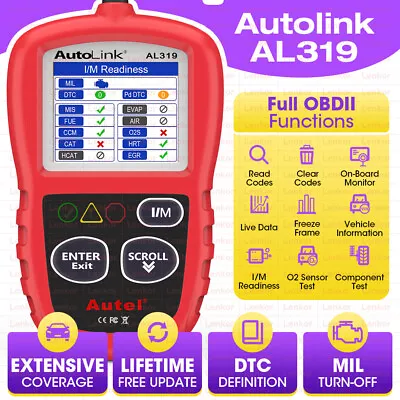 Autel Autolink AL319 CAN OBDII Engine Fault Car Code Reader Diagnostic Scan Tool • $31.99