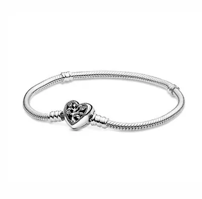 925 Silver Family Tree Snake Chain Bangle Bracelet Beads Jewelry • £13.99
