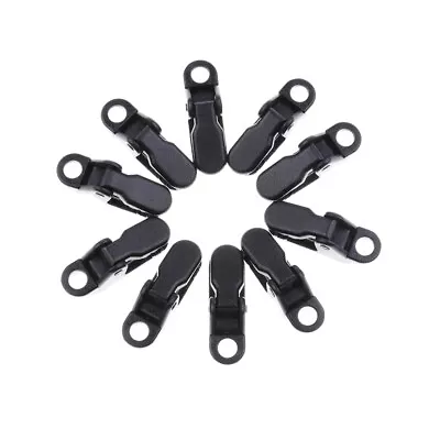 10-Pack Camping Heavy Duty Tarp Clips Awning Clamps Lock Grip For Tarps Black • £5.28