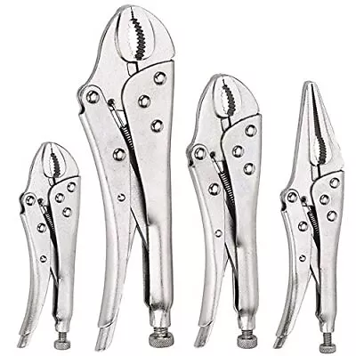 Locking Pliers Vice Grip 4 Piece Assorted Tools Vise Jaw Clamp Hand Tool Set NEW • $30.39