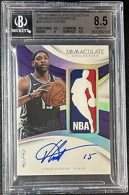 Vince Carter Bgs 8.5/9 2017-18 Panini Immaculate Logoman Patch Auto 1/1 Kings • $9999.99