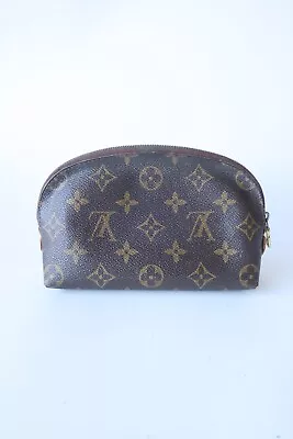 £95.17 • Buy Authentic Louis Vuitton Monogram Pochette Cosmetic Pouch Bag #16831
