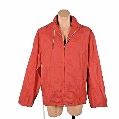 Vintage 60s 70s May Company Red Rain Slicker Windbreaker Made In Japan • $84.30