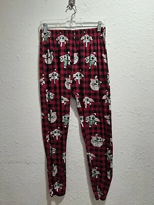 Munki Munki Star Wars Slumber Christmas Santa Grogu Pajama Pants Women's Med GUC • $15.95