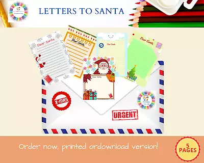 ELKIDo 5 Letter To Santa Write To Father Christmas Letters Plus STICKERS • £5.99