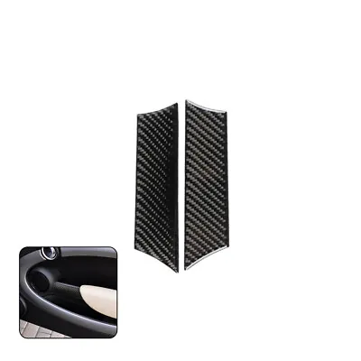 For BMW MINI Cooper R55 R56 Inner Carbon Fiber Door Handle Pusher Trim Sticker • $11.39