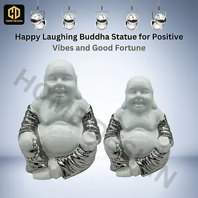 Happy Laughing Buddha Statue For Positive Vibes And Good Fortune • £26.49