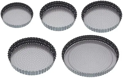 £16.45 • Buy Quiche Tart Tin Fluted Perforated Crusty Bake Non Stick Masterclass Loose Base