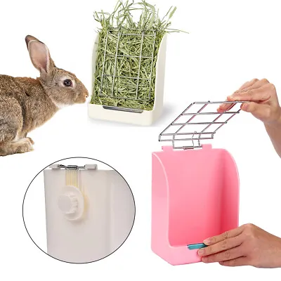 £9.39 • Buy Pet Hay Frame Rabbit Chinchilla Guinea Pig Grass Feeder Less Food Wasted