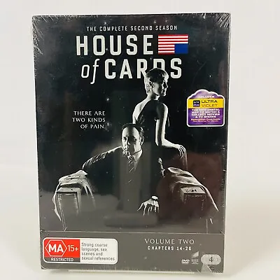 $10 • Buy House Of Cards : Season 2 (DVD, 2014) Kevin Spacey Thriller NEW Region 4