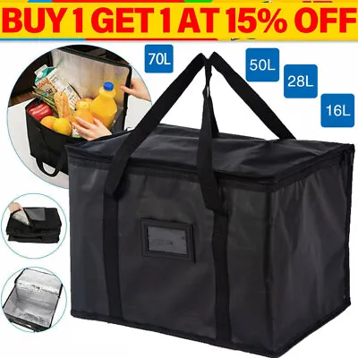 Large Food Delivery Insulated Bags Pizza Takeaway Thermal Warm Cold Bag Ruck Hot • £5.89