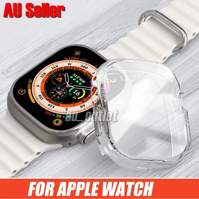 $6.49 • Buy Apple Watch Case Ultra SE 8 7 6 5 4 3 2 Screen Protector TPU 38 40 41 42 45 49mm