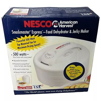 Food Dehydrator Beef Jerky Maker NESCO Snackmaster Express 4-Trays 500 Watts • $80