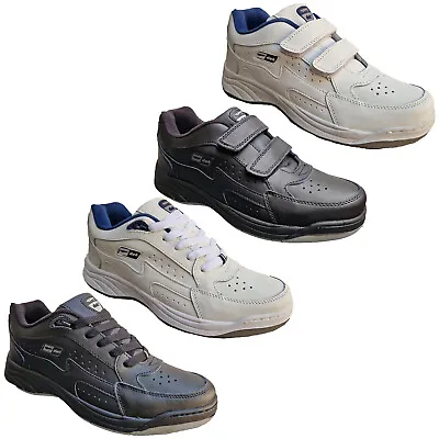 Mens Boys Casual Leather Trainers DEK Lightweight Touch Lace Fasten Sport Shoes • £21.95