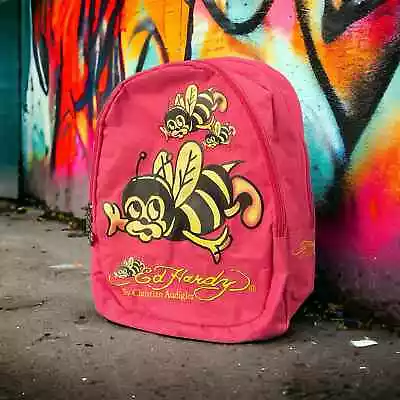 Ed Hardy By Christian Audigier  Misha Bee  Style Pink Backpack • $85