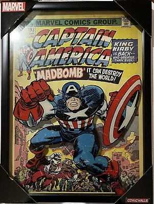 CAPTAIN AMERICA 193 MARVEL COMICS MARVEL UNIVERSE 2-D GLASS ART 15x20  • $49.95