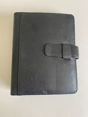 DAY RUNNER Vintage  Black Genuine Leather Planner Organizer 8 X 9.5 • $21