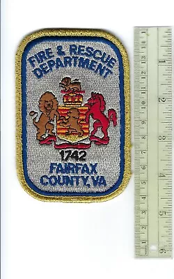 $4.99 • Buy Fairfax County VA Virginia Fire & Rescue Dept. Patch - NEW! GOLD MYLAR BORDER