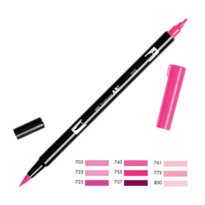 $5.95 • Buy Tombow ABT Dual Brush Pen - Pink Color Range (703 - 772)