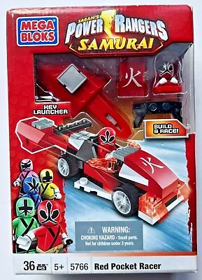 MEGA BLOKS Power Rangers Super Samurai 36-Piece Red Pocket Racer 2012 Set NEW • $14.99