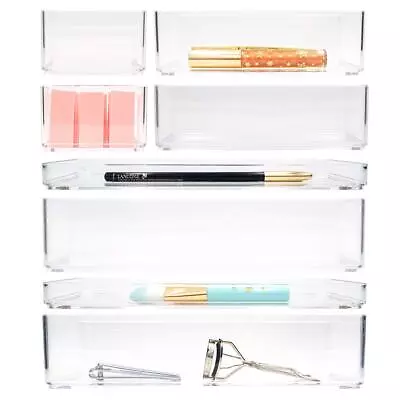 Stackable Clear Acrylic Bathroom Drawer Organizers. Vanity Makeup Organizer. ... • $26.23