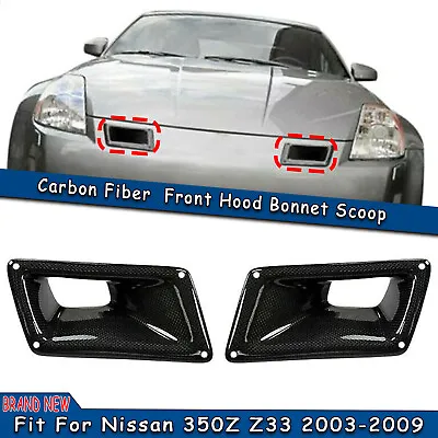 $63.54 • Buy Bumper Carbon Fiber Air Vent Intake Duct Left Right For Nissan 350Z Z33 03-09 A