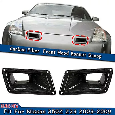 Bumper Carbon Fiber Air Vent Intake Duct Left Right For Nissan 350Z Z33 03-09 A • $50.29