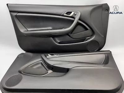 05-06 Acura Rsx Black Leather Door Panel Set Panels Left Right Oem • $339.99