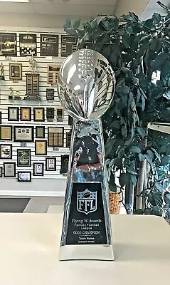 Chrome Lombardi Inspired Replica Fantasy Football Trophy 15  Blemished M~rf148b* • $55.95