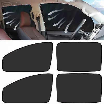 4Pcs Magnetic Car Sun Shade Sun-Proof Window UV Protector Blinds For Baby Kids • £11.90