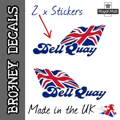 2 X Dell Quay Dory Boat Stickers Graphics Union Jack Hull Decals (Both Sides) • £17.49