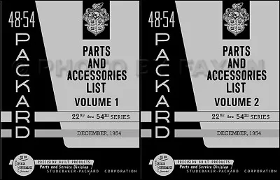 Packard Parts Book 1948 1949 1950 1951 1952 1953 1954 Illustrated Master Catalog • $76.95