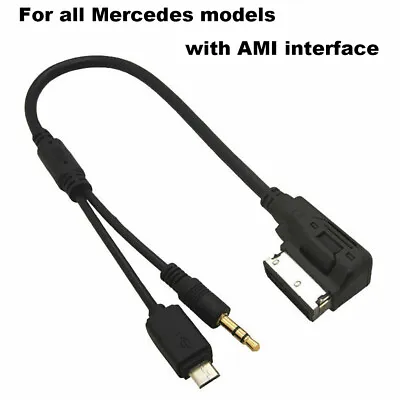 AMI Music Interface Connector USB Charger Aux Cable For IPhone For Mercedes Benz • $10.99