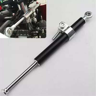 330mm Aluminum Steering Damper Rod 30mm Fork Clamp Universal Motorcycle Silvery • $32.29