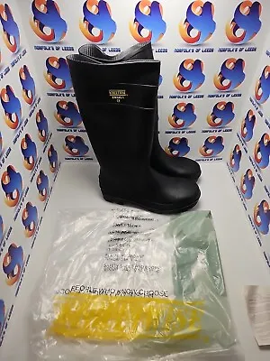 Mens Ladies Safety Wellingtons Wellies Rain Steel Toe Caps Boots Black Size 7 M • £11.99