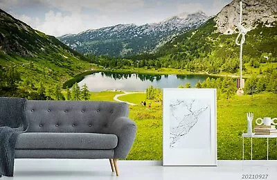 3D Mountain Lake Wallpaper Wall Mural Removable Self-adhesive Sticker8434 • $57.90