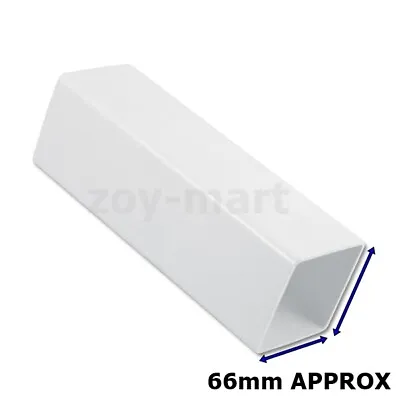 Rainwater Downpipe 1 Metre Lengths WHITE Square APPROX 68mm Pipe *FAST DEL* • £7.88