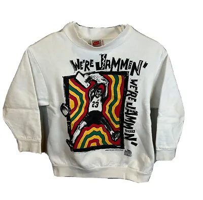 VTG Nike Air Jordan Bob Marley Jammin' Sweatshirt Boys 1990's Gray Tag OG Rare • $275
