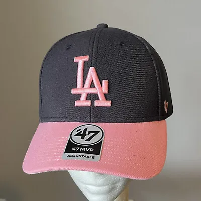 Los Angeles Dodgers `47 Brand MVP Adjustable Hat Two Tone Pink & Navy New • $16.96