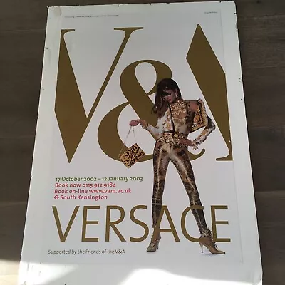 Rare-VERSACE  Poster-Linda Evangelista Design Wolf Olin Photo Irving Penn  V&A • $145