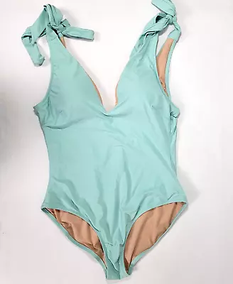 J. Crew Women's Bathing Swimming Swim Suit One Piece Size 16 NEW Aqua Blue Mint • $24.99