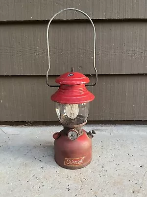 Red Coleman Model 200A Black Band Lantern Vintage 2/52 1952 Parts Or Repair • $40