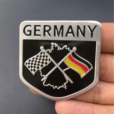 1Pc German Flag Shield Metal Emblem Auto Logo Badge Decal Sticker Accessories • $2.22