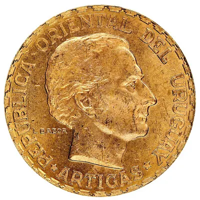 1930 Uruguay Gold 5 Pesos • $637.88