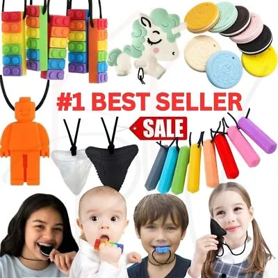 Sensory Kids Chew Chewy Necklace For Biting Teething Autism ADHD & Fidgeting • $12.34