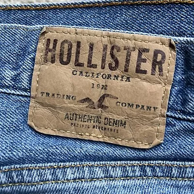 Hollister Jeans Mens 32x32 Button Fly Blue Denim Classic Stretch Fit • $18.99