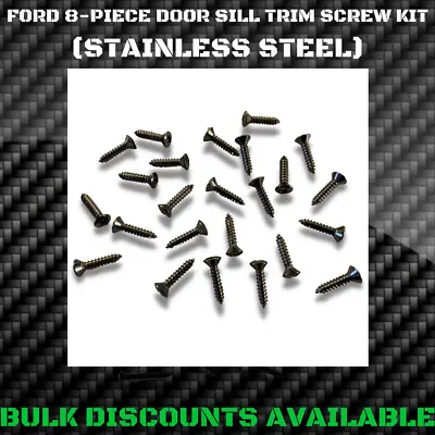 1964+ Ford Mustang GT II Interior Door Sill Plate Trim SCREWS Stainless Steel  • $11.21