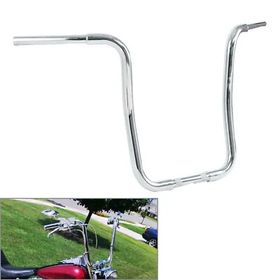 Chrome 18  Rise Ape Hanger Handlebar Fit For Harley Softail Sportster XL883 • $80.99