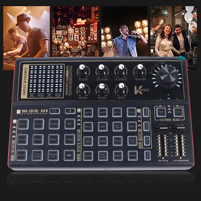 Live Streaming Voice Changer Sound Mixer Bluetooth Audio Sound Card Mixer Board • $42